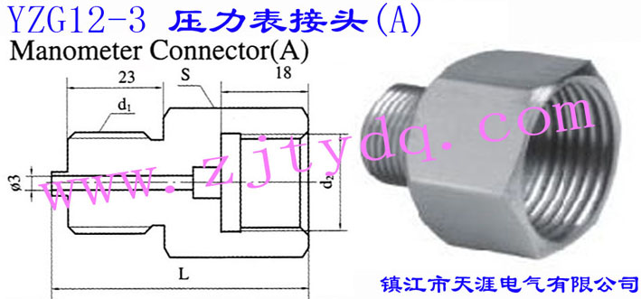 YZG12-3 ^(A)Manometer Connector A